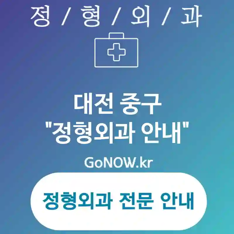 대전 중구 정형외과 효율적이고 체계적인📋 정형외과🏥 BEST 5 (✅첨단 진단 기술🔬 ✅포괄적 관리 접근🌐 ✅전문 의료진 구성👩‍⚕️)