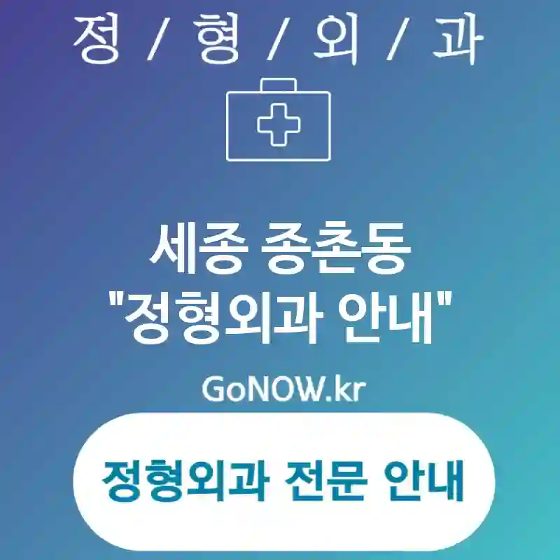 세종 종촌동 정형외과 가성비 높은🔥 정형외과🏥 추천 3곳 (✅환자 맞춤 치료💖 ✅체계적 재활 프로그램🏃 ✅친절한 상담 서비스😊)