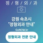 강원 속초시 정형외과 경제적인 선택🔥 정형외과🏥 추천 TOP 3 (✅최신 장비 사용⚙️ ✅다양한 치료 옵션🔧 ✅고객 친화적 서비스😊)