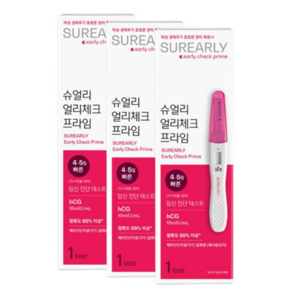 ‘슈얼리 얼리체크 프라임 임신 테스트기 얼리 국산 임테기 (3회분)’ 솔직 사용 후기, 임신 준비 필수템으로 인정