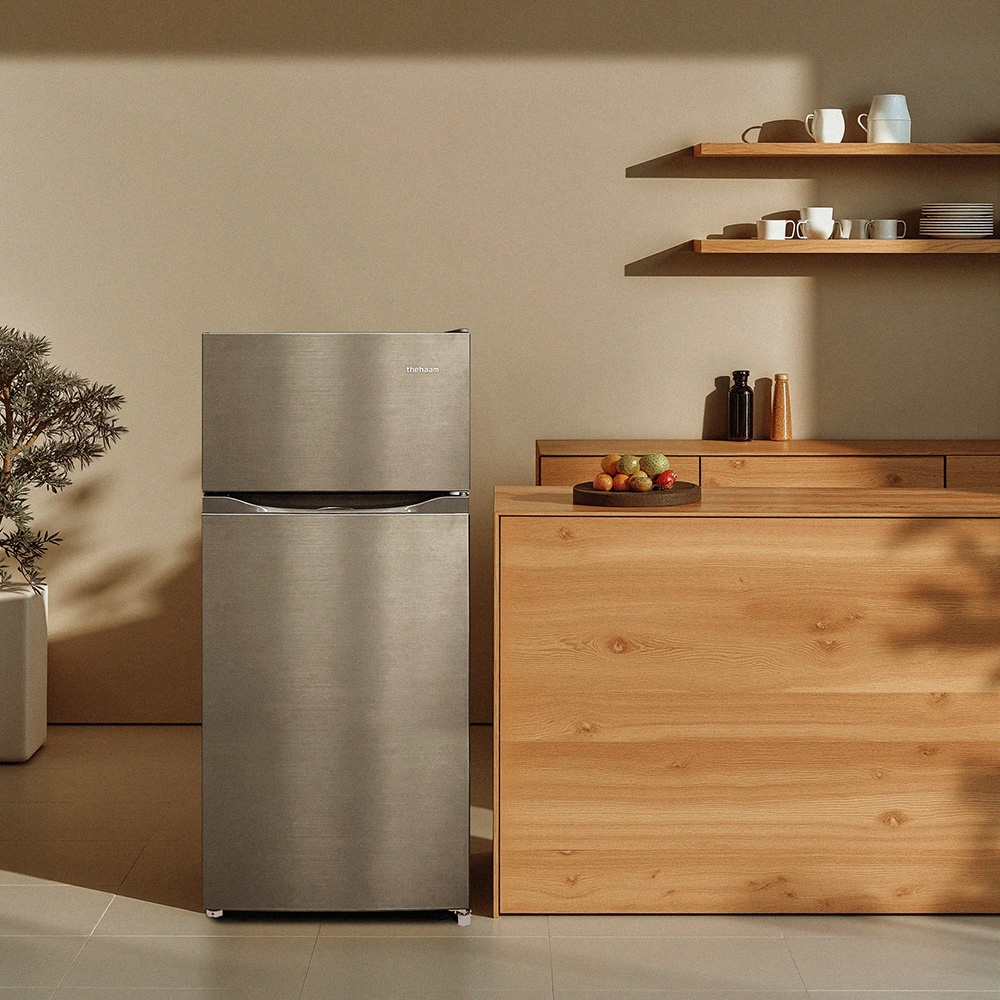 더함 소형 미니 냉장고 사무실 신혼 원룸 2도어 냉장고 112L 메탈실버 후기