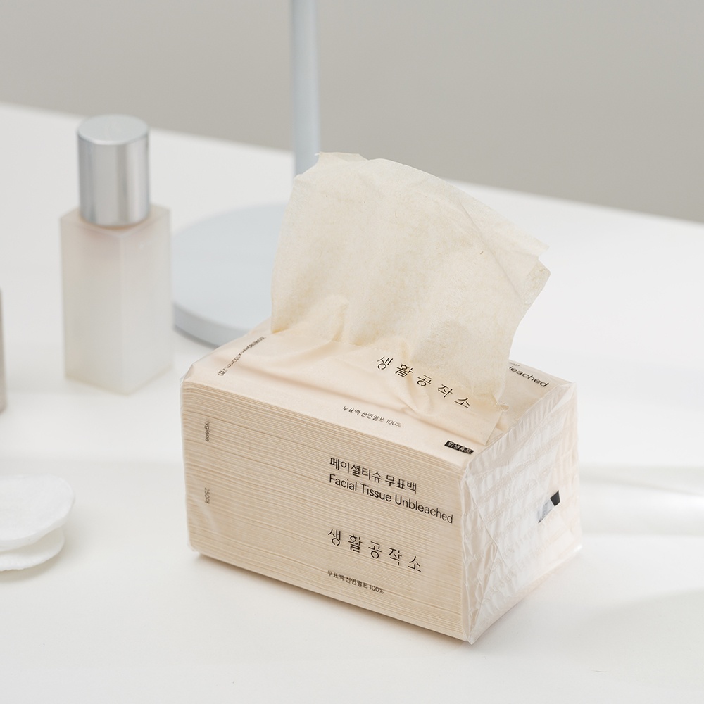 생활공작소 무표백 각티슈 미용티슈 250매 12팩 사용 후기, 나의 필수템