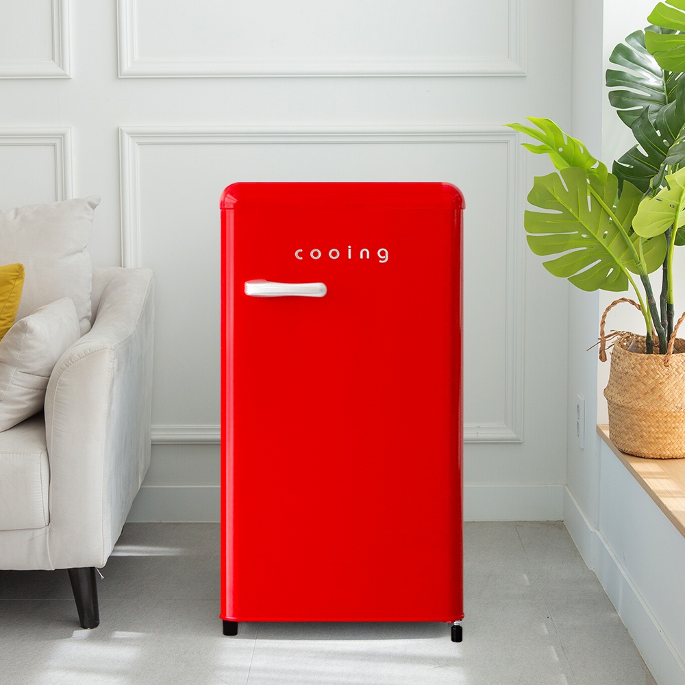 “쿠잉 레트로 미니냉장고 REF-90CN 레드” 솔직 리뷰, 원룸 필수템