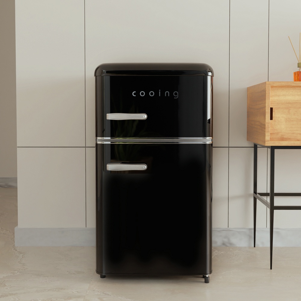 “쿠잉 레트로 미니냉장고 REF-D85” 솔직 사용 후기, 원룸 필수템