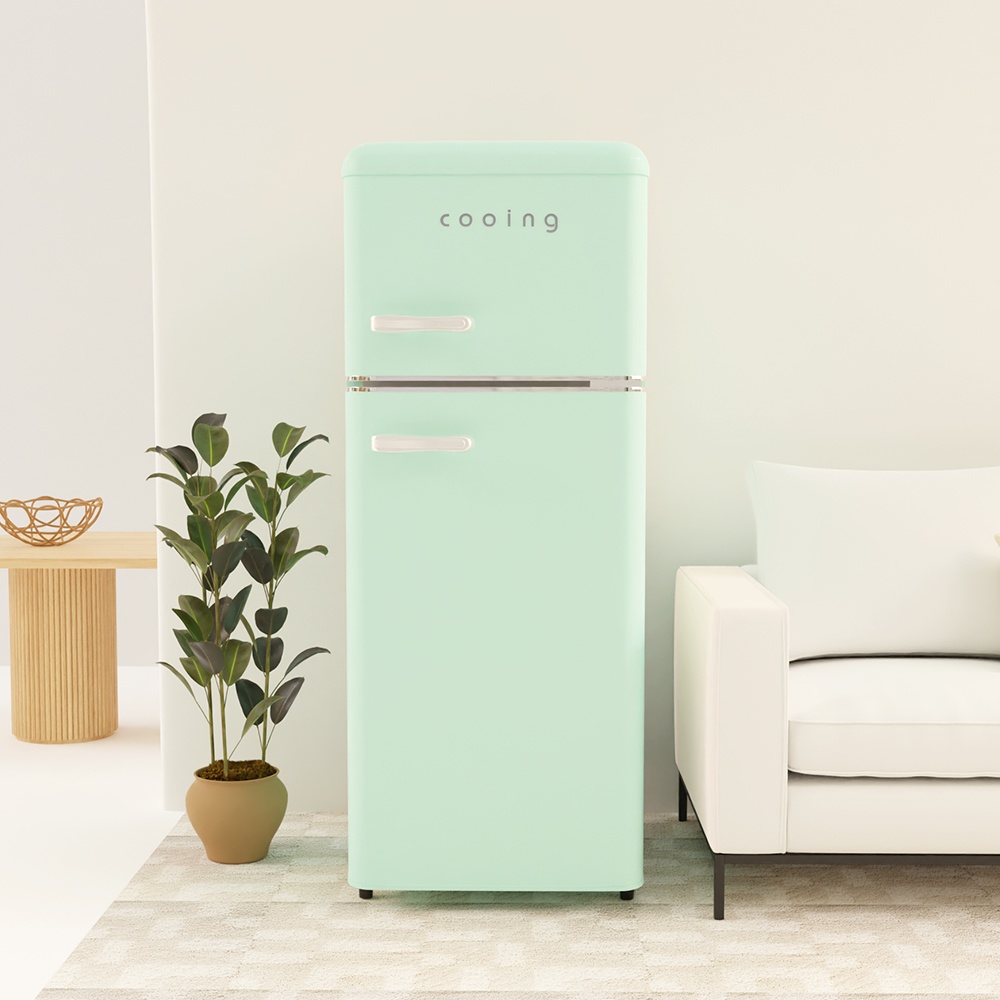 쿠잉 레트로 소형냉장고 REF-D121 민트 미니 리뷰, 공간 절약과 스타일이 한 번에